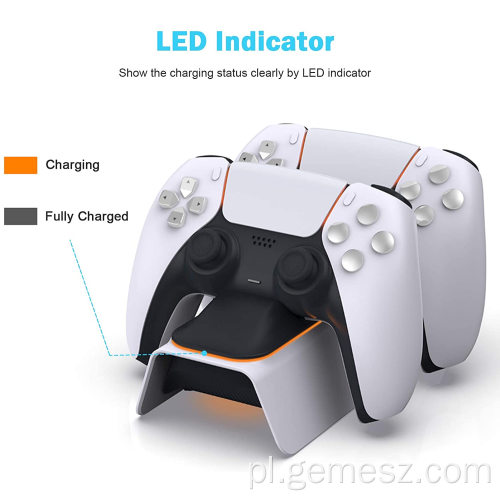 Stacja ładująca z diodą LED do kontrolera PS5